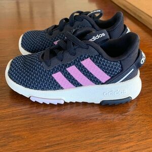 ADIDAS TODDLER KIDS SLIP-ON SNEAKERS/SHOES BLUE & PURPLE SIZE 6T